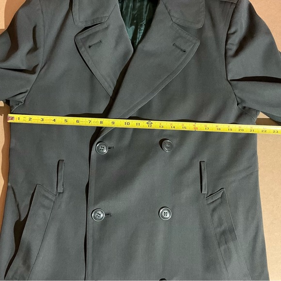 1960s Military Wool Trenchcoat / Overcoat w/ Removable Liner - Picture 12 of 16